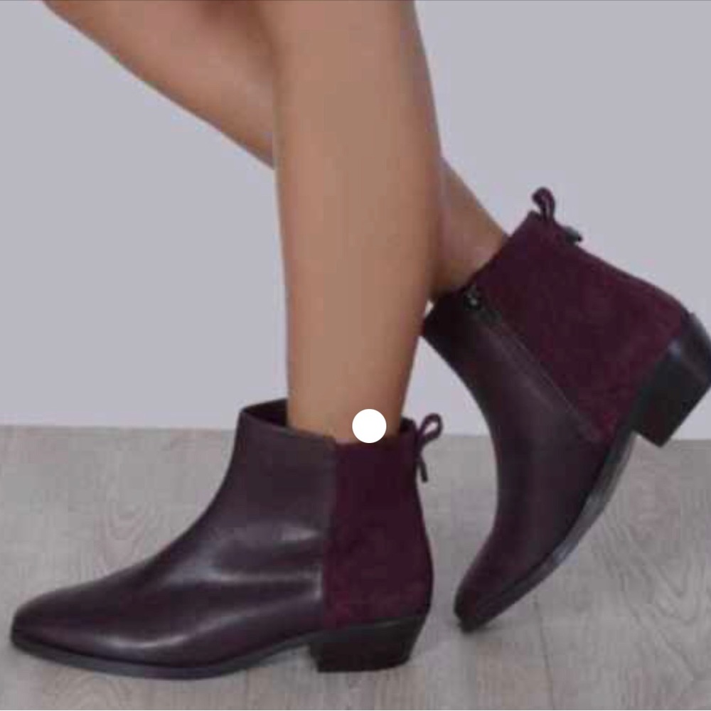 Coach Carmen Leather/Suede Ankle Booties - Picture 2 of 12